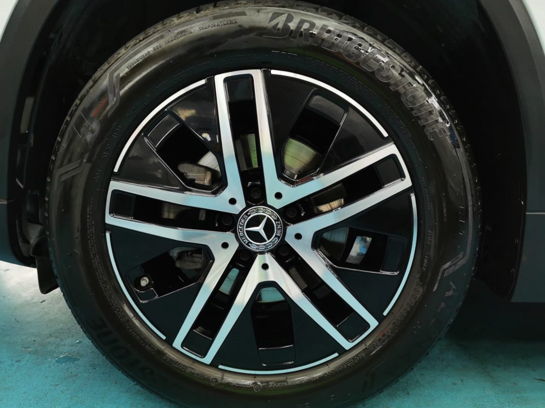 The Mercedes-Benz GLA180, finished and ready for collection.