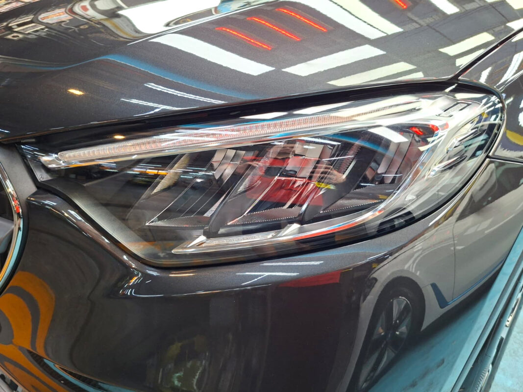 The GLC200's coated paintwork showing clean reflections.