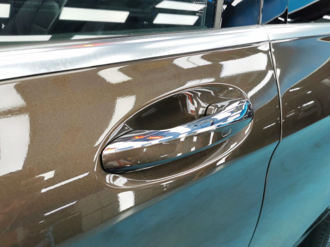 Front three-quarter view of the GLC200 after coating.