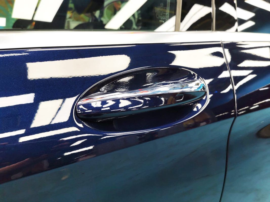 Front three-quarter view of the GLC200 after coating.