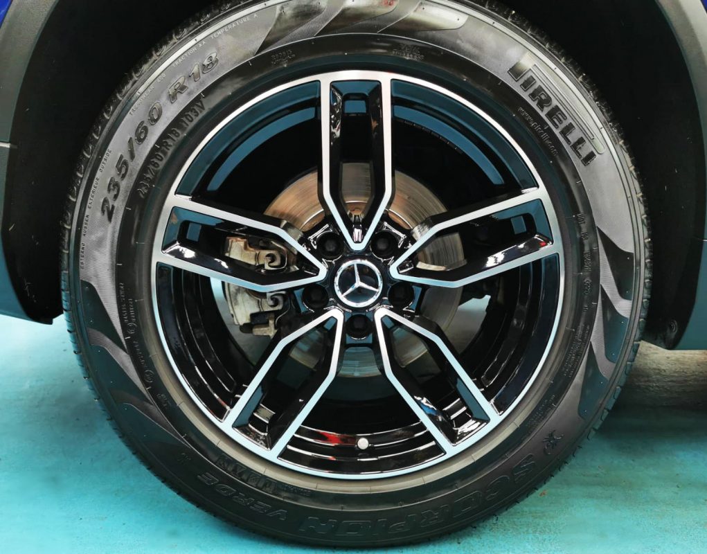 The Mercedes-Benz GLC200, finished and ready for collection.