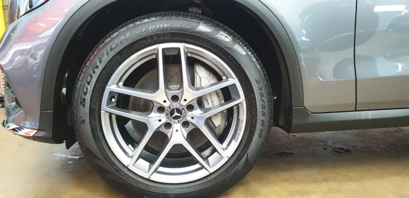 The Mercedes-Benz GLC250 AMG, finished and ready for collection.
