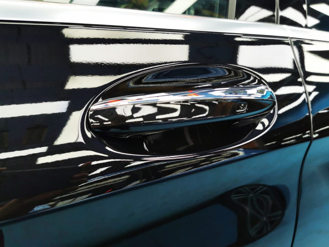 Front three-quarter view of the GLC250 after coating.