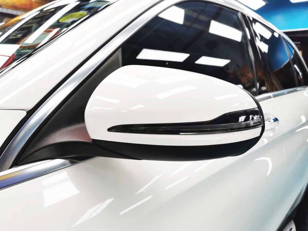 Side panel of the GLC250 with the titanium finish locked in.