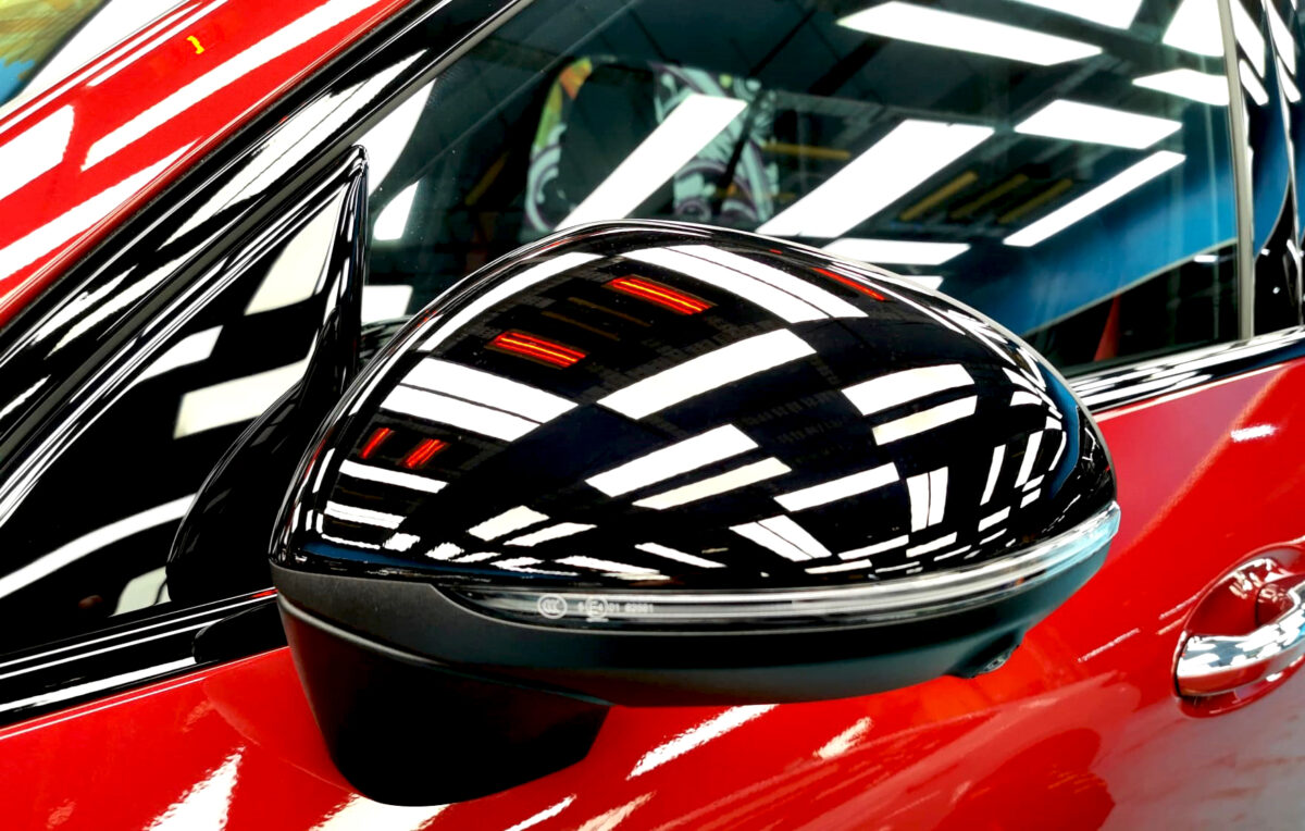 Side panel of the Mercedes-Benz GLC43 with the ceramic finish locked in.