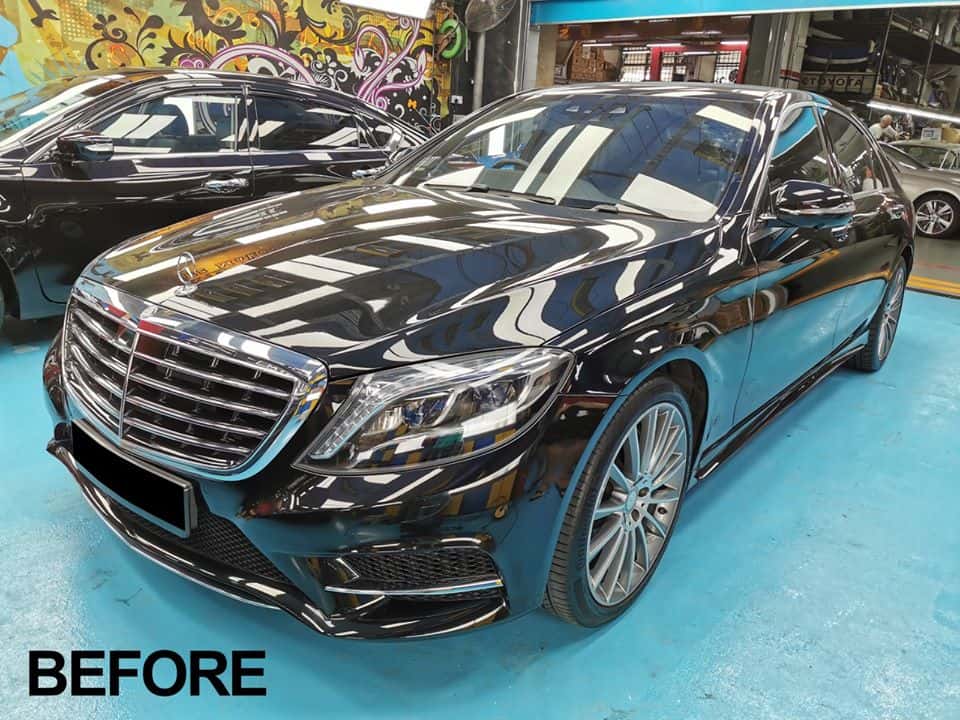 Mercedes-Benz S400, sealed with ZeTough Ceramic at Revol Carz.