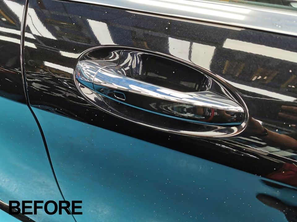 Detail of the S400's bodywork sealed with ZeTough Ceramic.