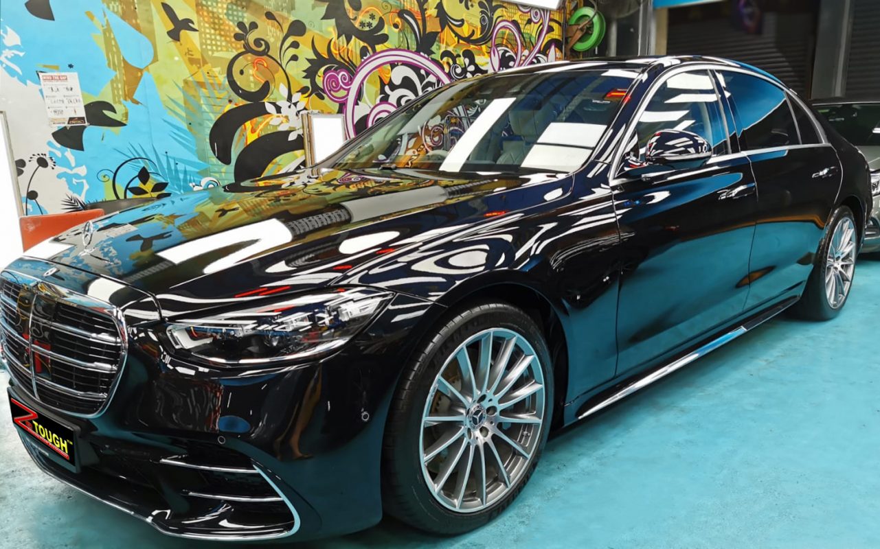 Mercedes-Benz S500L, sealed with ZeTough Ceramic at Revol Carz.