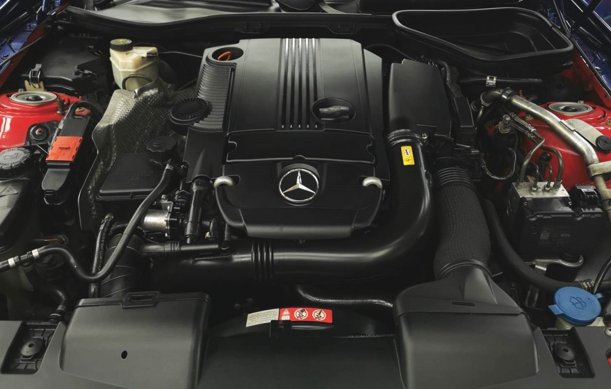 Mercedes-Benz SLK200, fully resprayed at Revol Carz in 2022.
