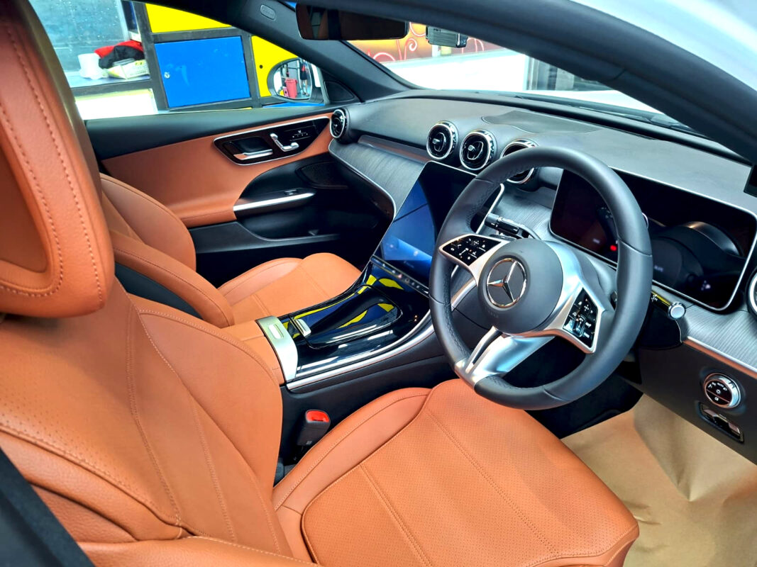The Mercedes-Benz C180's protected, high-gloss finish.