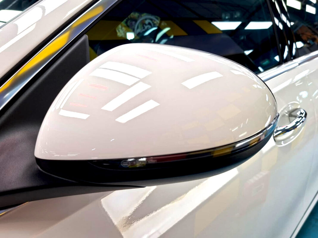 Detailed exterior of the Mercedes-Benz C180.