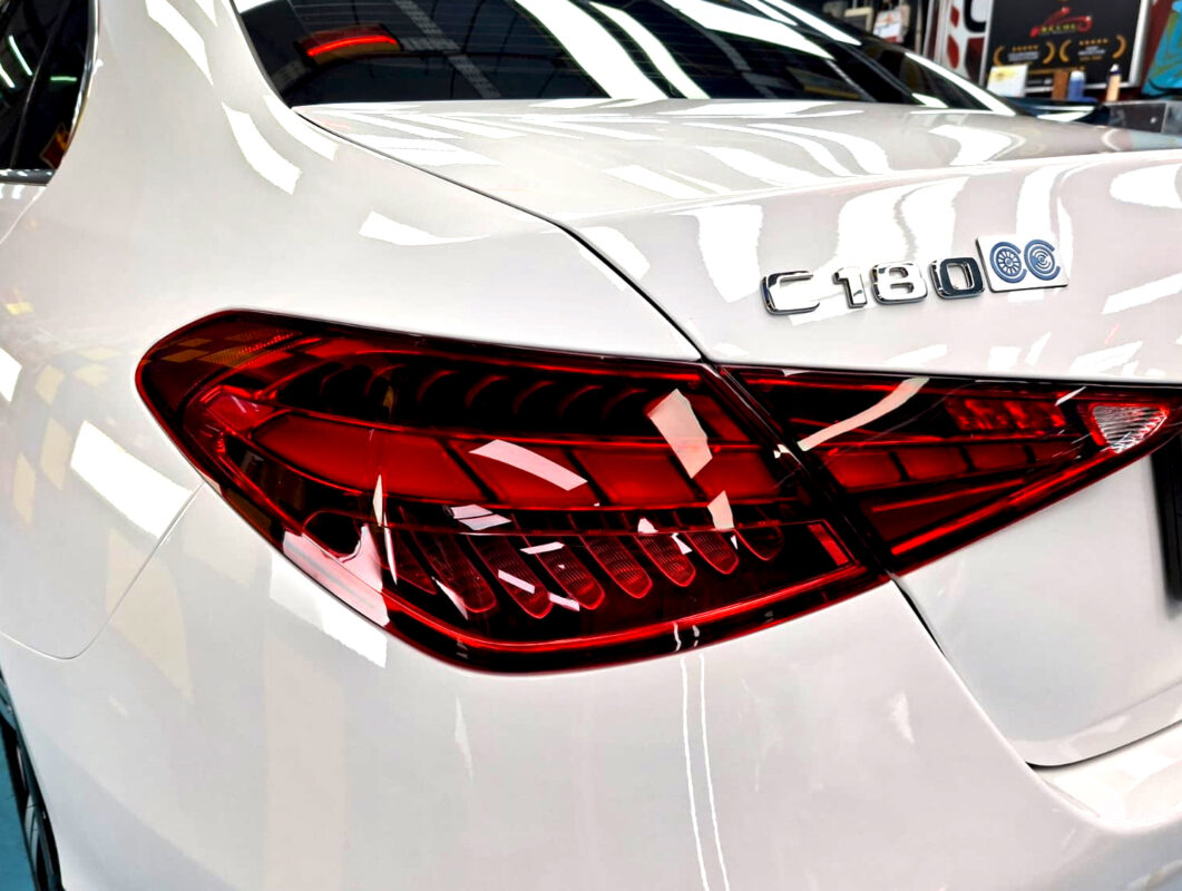 The finished Mercedes-Benz C180, glossy and protected.