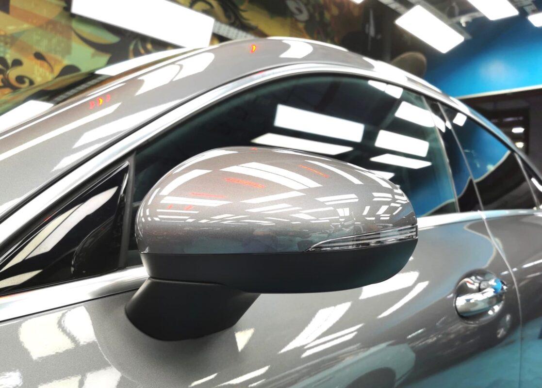 Detailed exterior of the Mercedes-Benz CLA180.