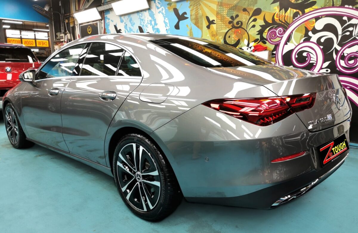 The Mercedes-Benz CLA180 after its ZeTough coating.