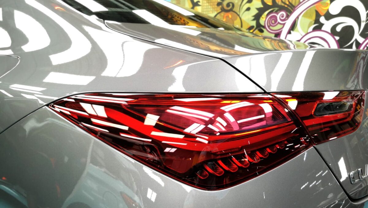 The finished Mercedes-Benz CLA180, glossy and protected.