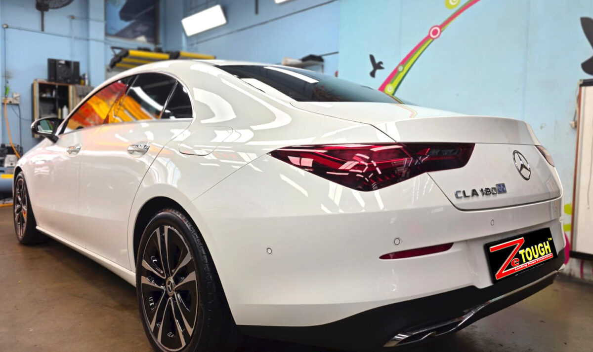 The Mercedes-Benz CLA180 after its ZeTough coating.