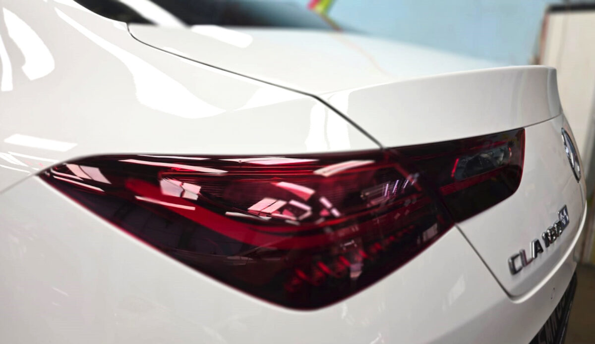 The finished Mercedes-Benz CLA180, glossy and protected.