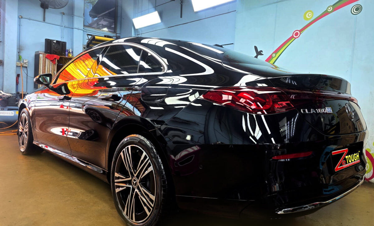 The Mercedes-Benz CLA180 after its ZeTough coating.