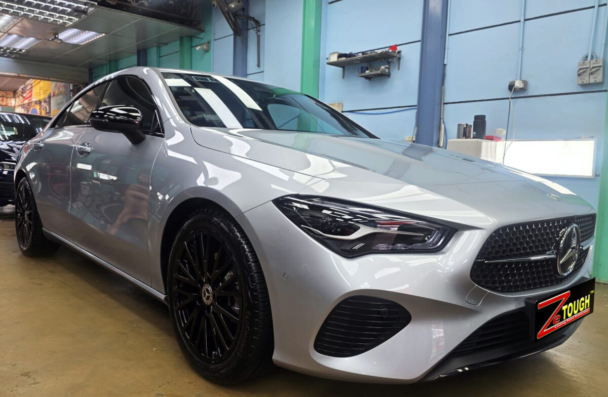 Mercedes-Benz CLA180, glossy after its ZeTough Titanium coating.