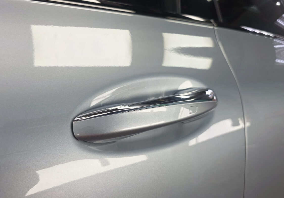 Detailed exterior of the Mercedes-Benz CLA180.