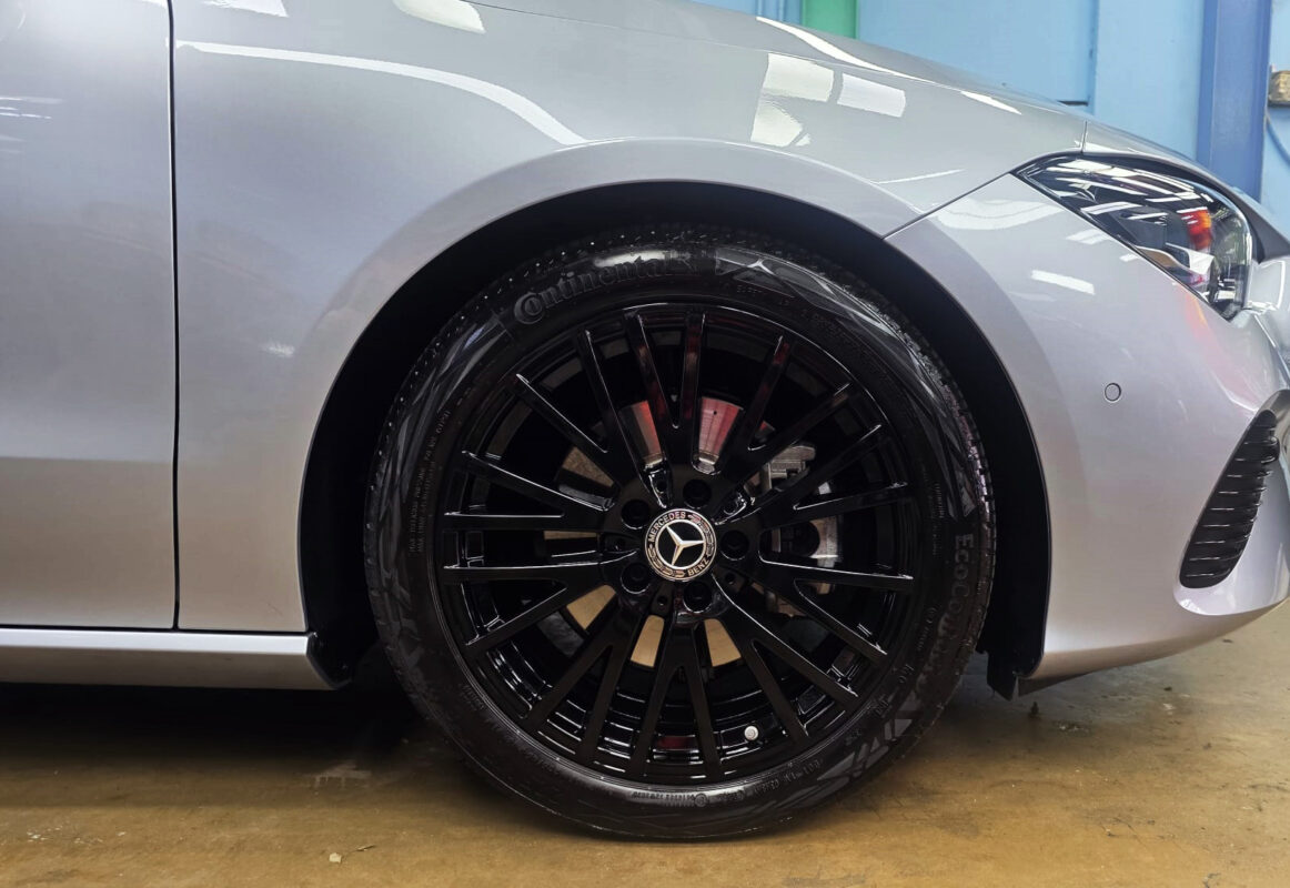The finished Mercedes-Benz CLA180, glossy and protected.