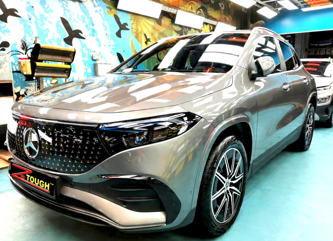 Mercedes-Benz EQ250, glossy after its ZeTough Ceramic coating.