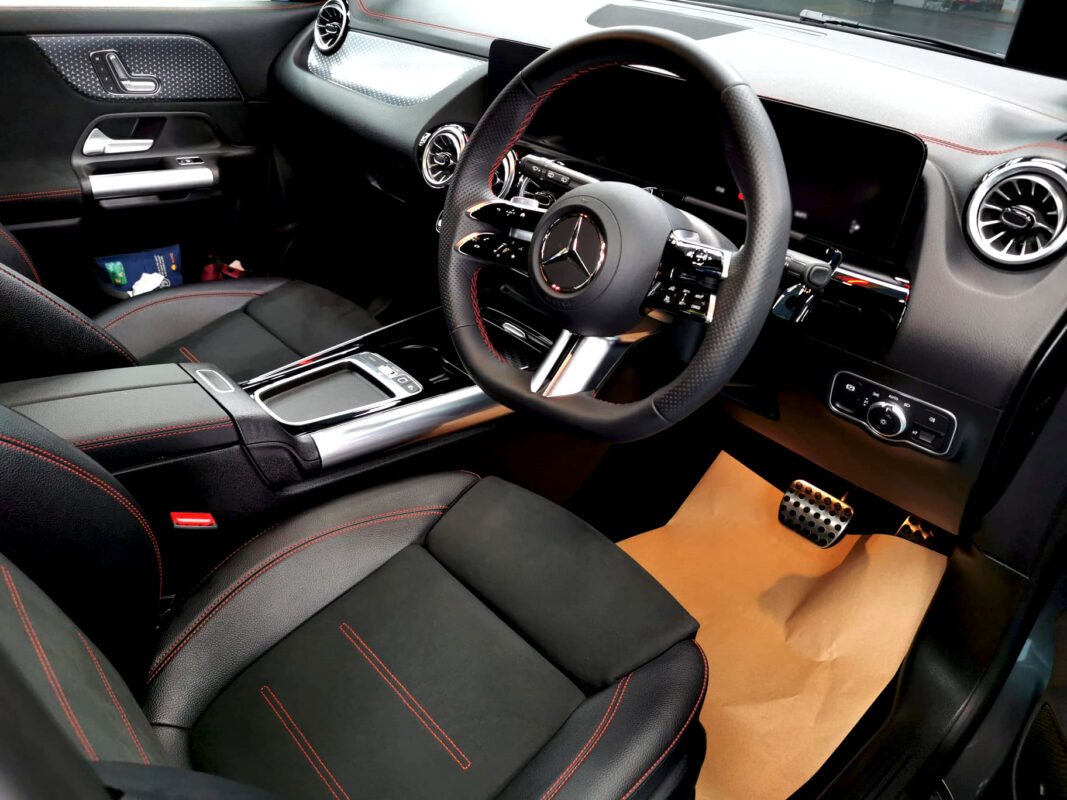 The Mercedes-Benz EQ250's protected, high-gloss finish.