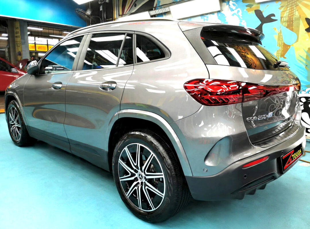 The Mercedes-Benz EQ250 after its ZeTough coating.