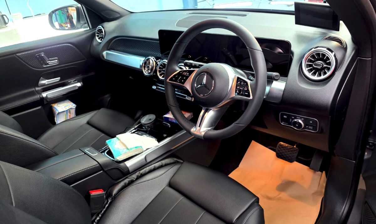 The Mercedes-Benz GLB180's protected, high-gloss finish.
