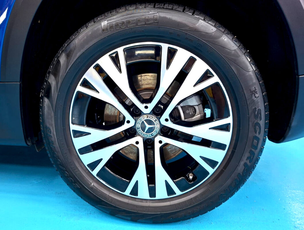 The Mercedes-Benz GLB180 with its fresh, coated finish.