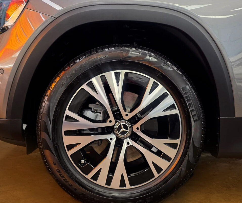 The Mercedes-Benz GLB180 with its fresh, coated finish.