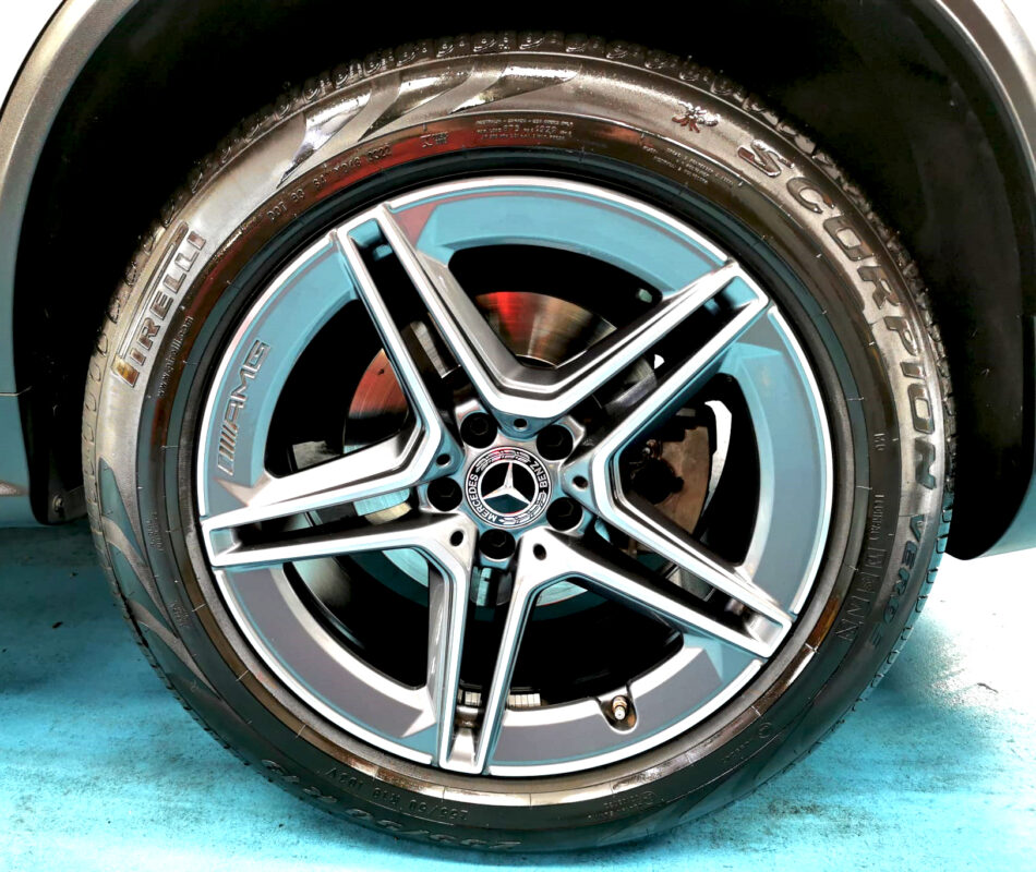 The Mercedes-Benz GLC 300 with its fresh, coated finish.