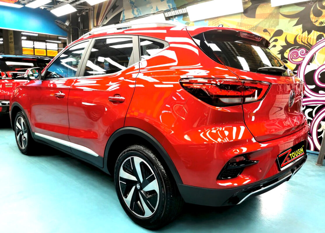 The MG ZS after its ZeTough coating.