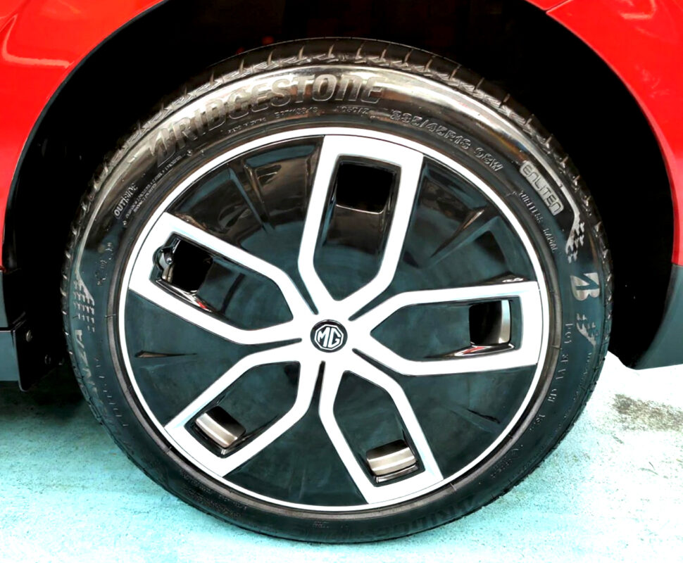The MG4 EV with its fresh, coated finish.