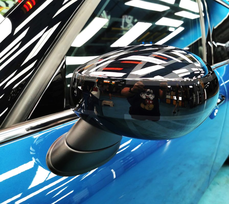Side panel of the Clubman Cooper with the ceramic finish locked in.