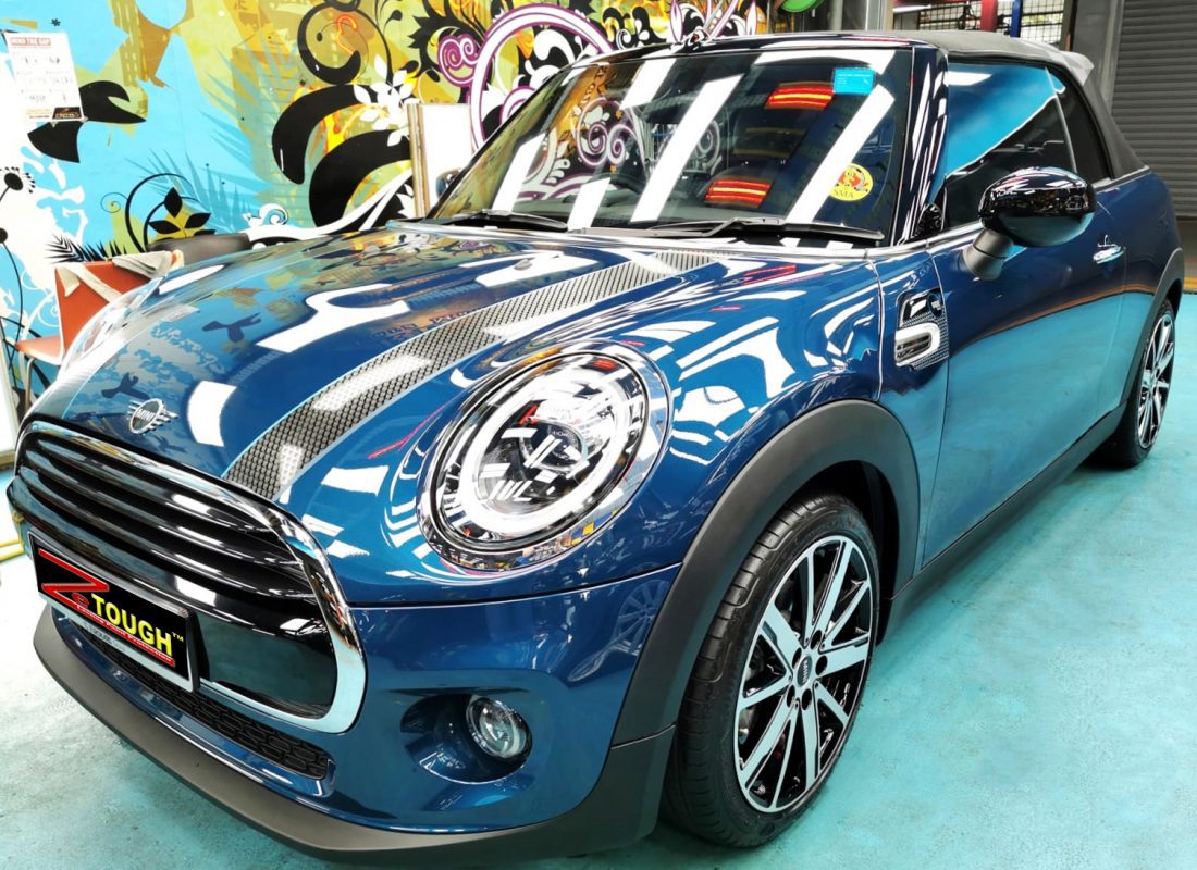 MINI Cooper Convertible Sidewalk, sealed with ZeTough Titanium at Revol Carz.