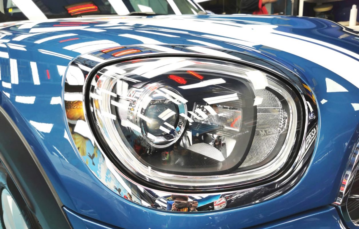 The Countryman's coated paintwork showing clean reflections.
