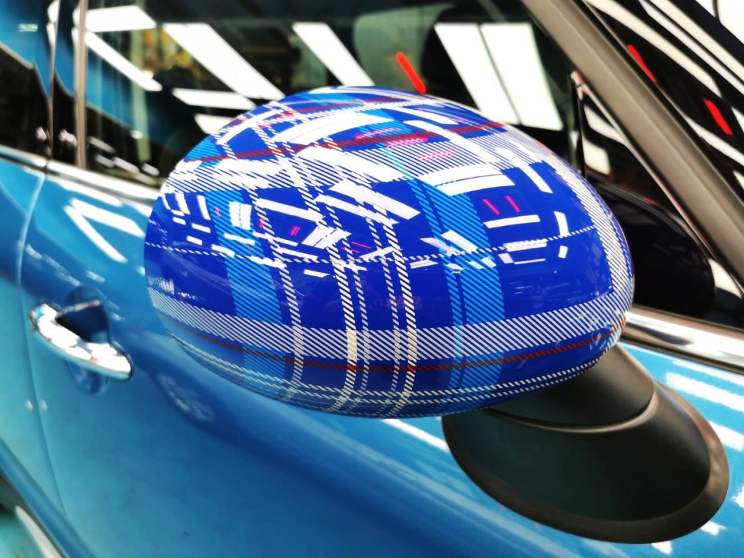 Side panel of the Countryman with the ceramic finish locked in.