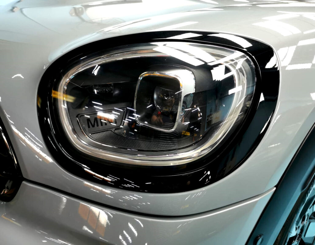The Countryman's coated paintwork showing clean reflections.