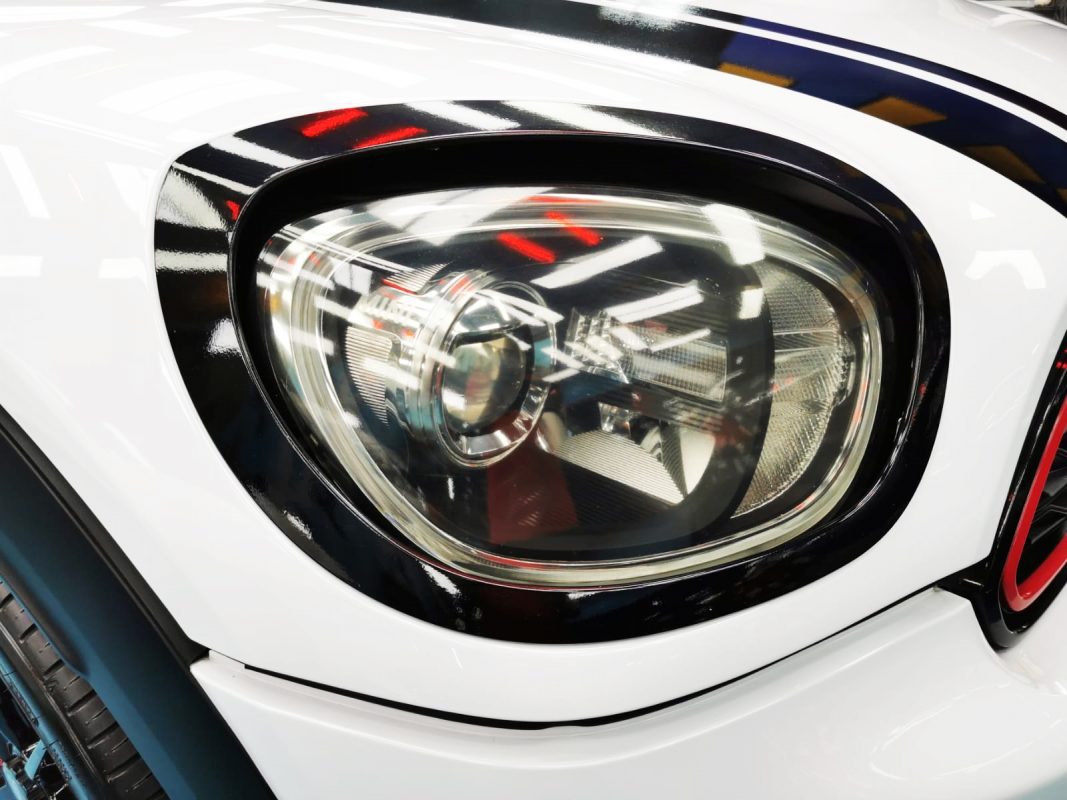 The Countryman's coated paintwork showing clean reflections.
