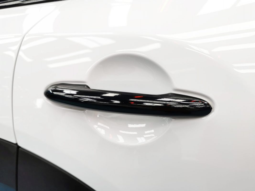 Front three-quarter view of the MINI Countryman after coating.