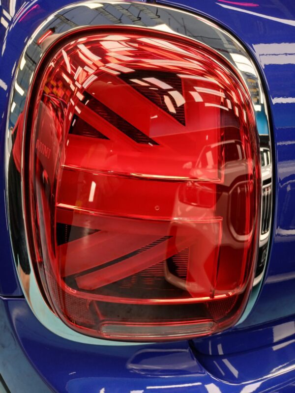 Front three-quarter view of the MINI One, freshly coated.