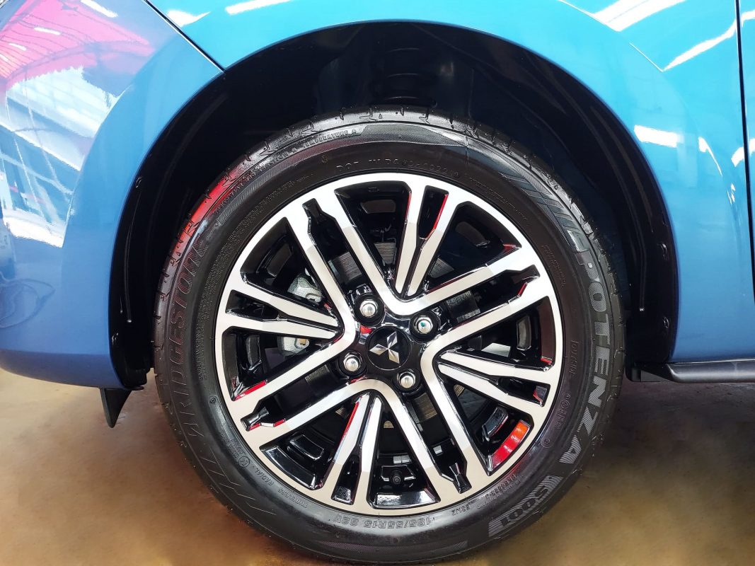The Mitsubishi Attrage, finished and ready for collection.