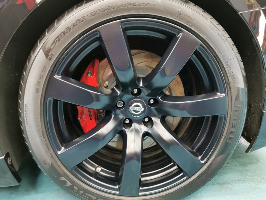 The Nissan GT-R, finished and ready for collection.