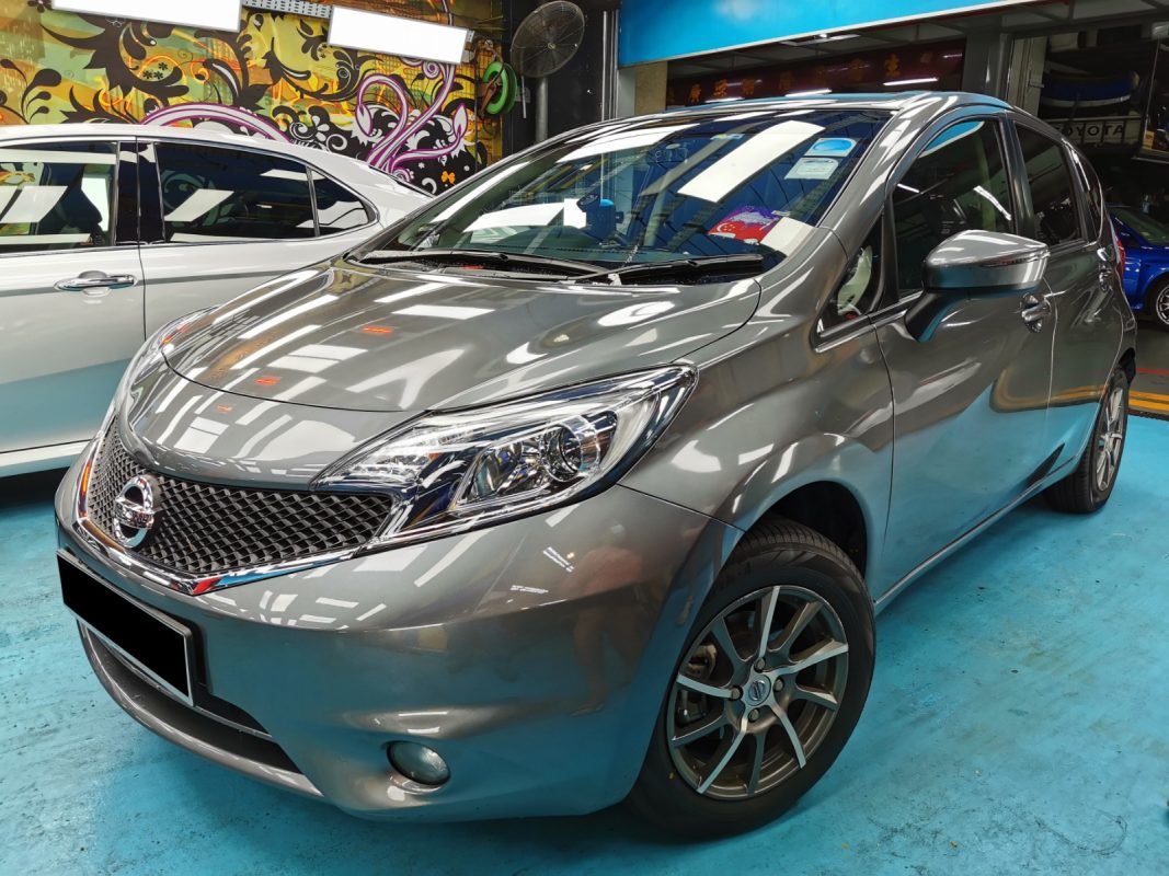 The Nissan Note as it arrived at Revol Carz before the respray.