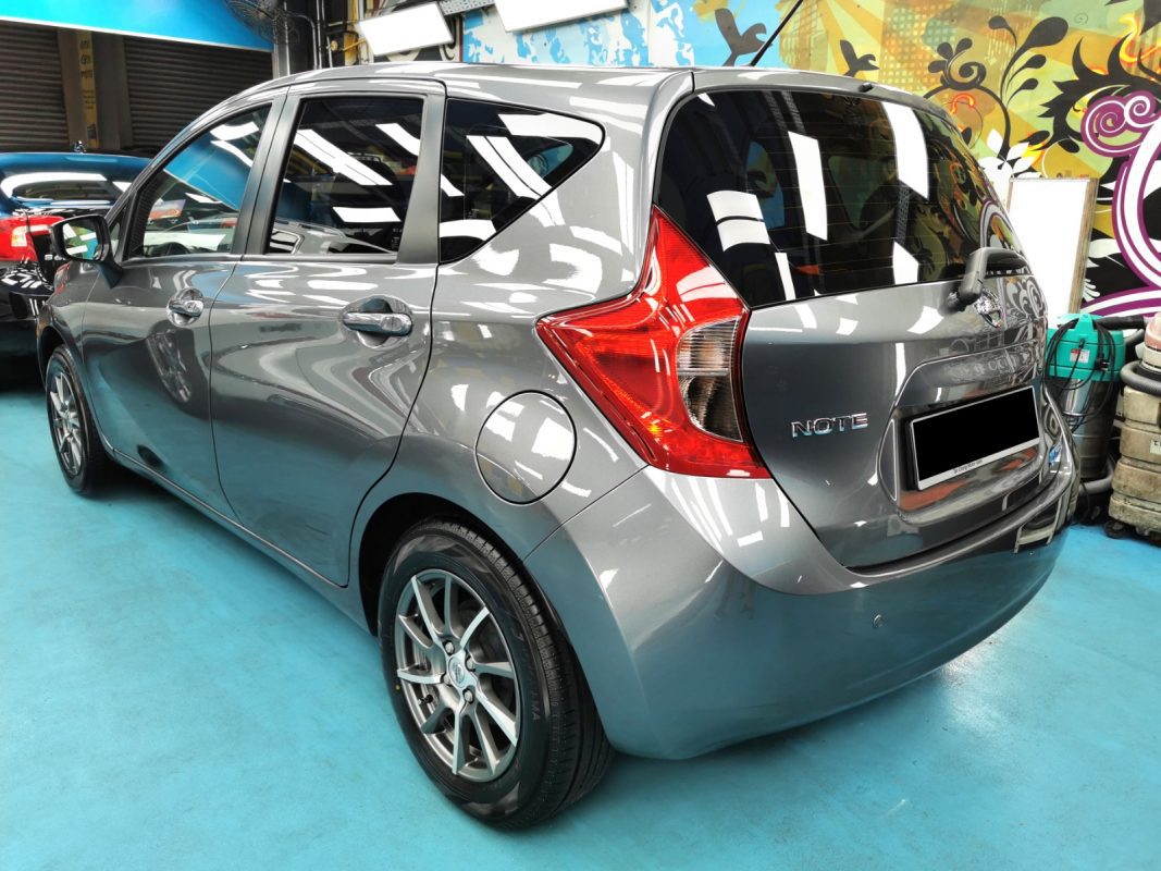 The resprayed exterior of the Nissan Note.