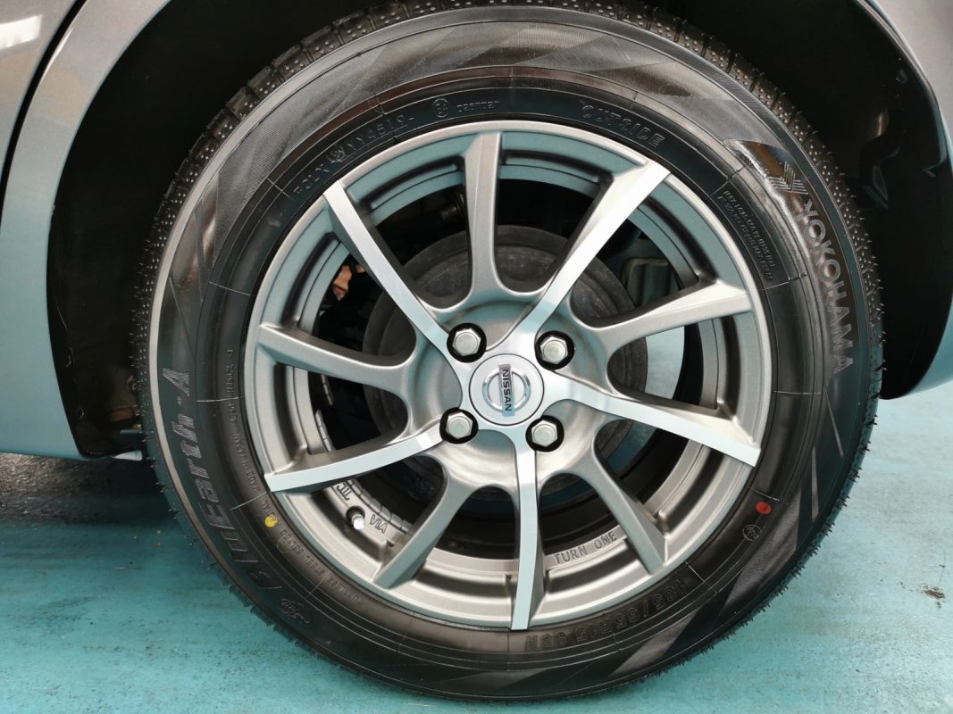 The Nissan Note ready for collection after the respray.