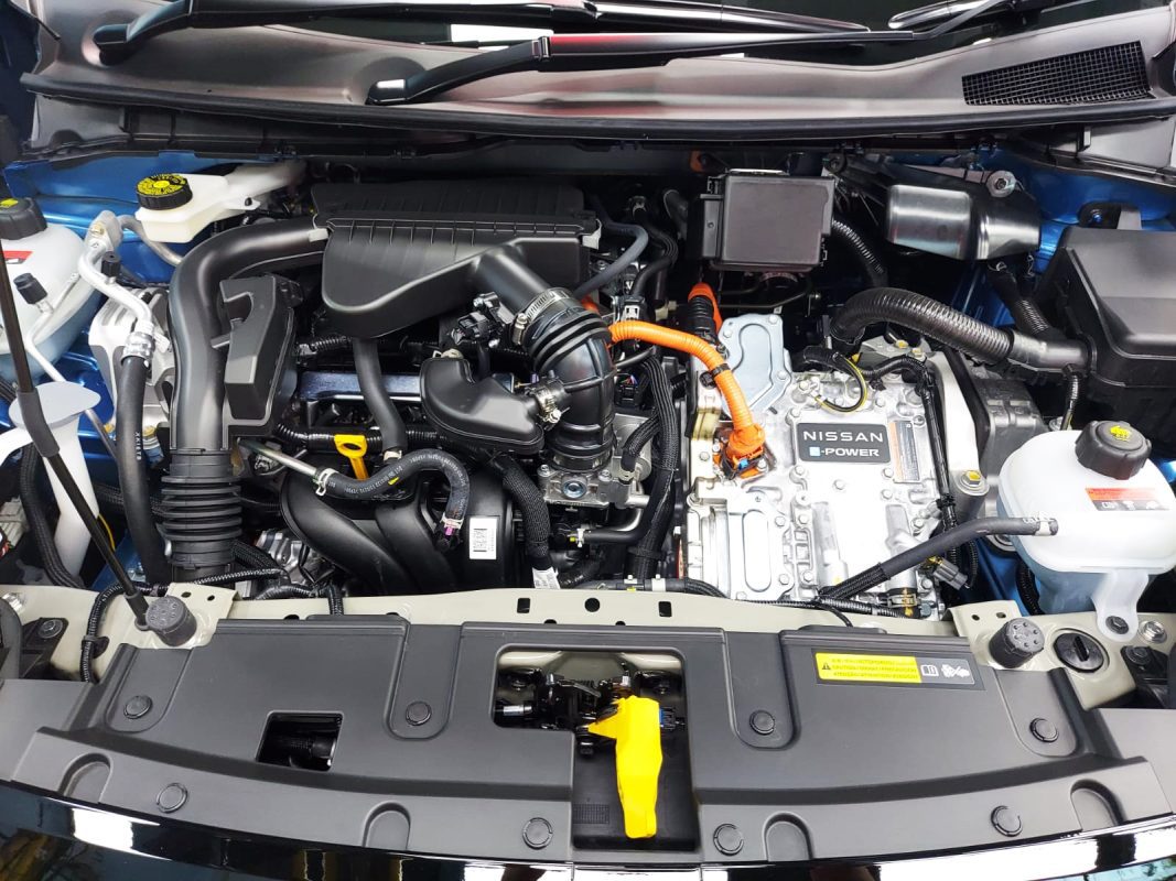 Front three-quarter view of the Nissan Note after coating.