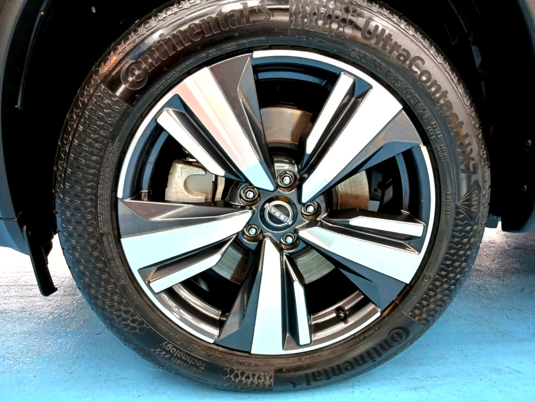 The Nissan X-Trail with its fresh, coated finish.