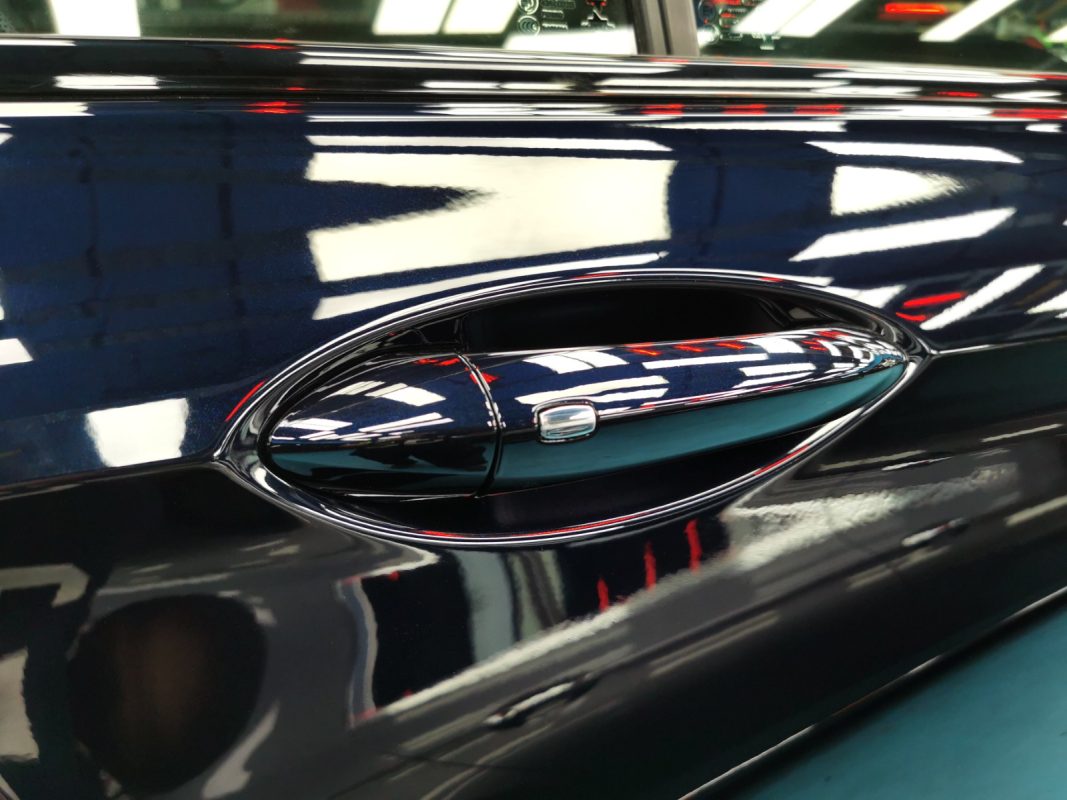 A finished detail of the resprayed Insignia.